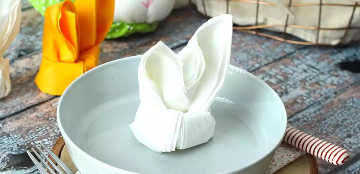 DIY: Como dobrar guardanapo Coelhinho da Páscoa!