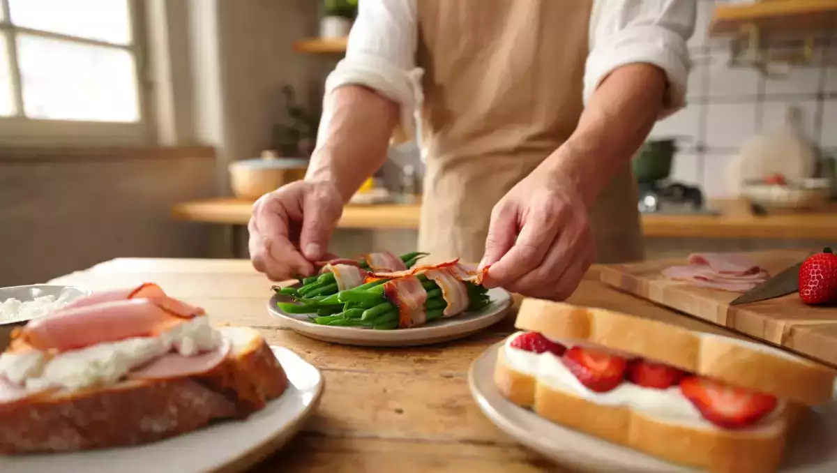 Menu do dia, 26 de junho: Delícias de feijão verde, sanduíche gourmet e ichigo sando