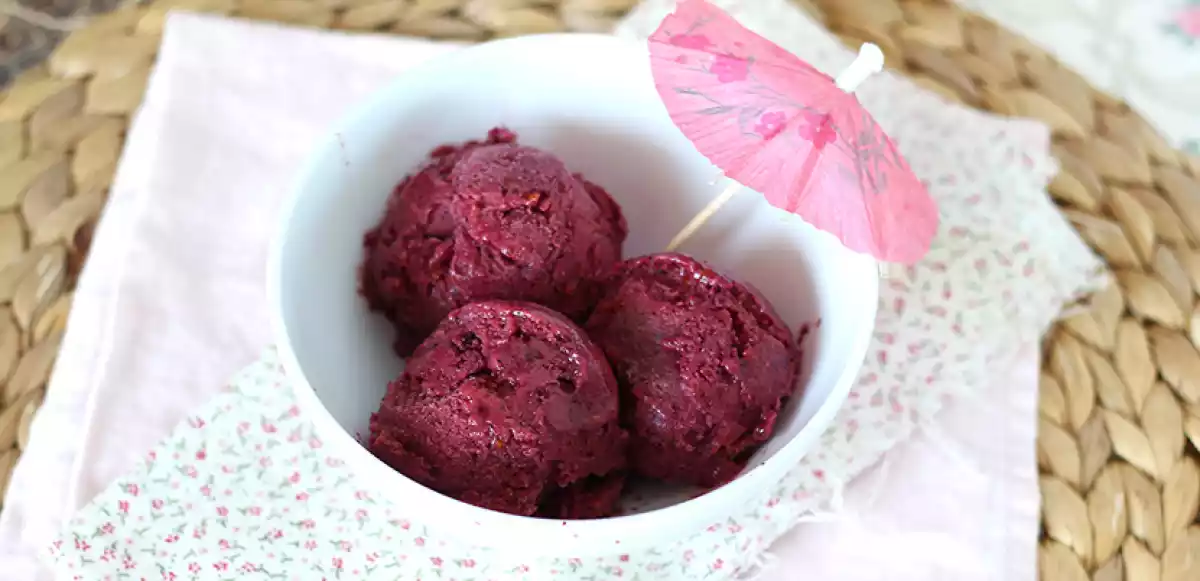Gelados veganos sem adição de açúcar
