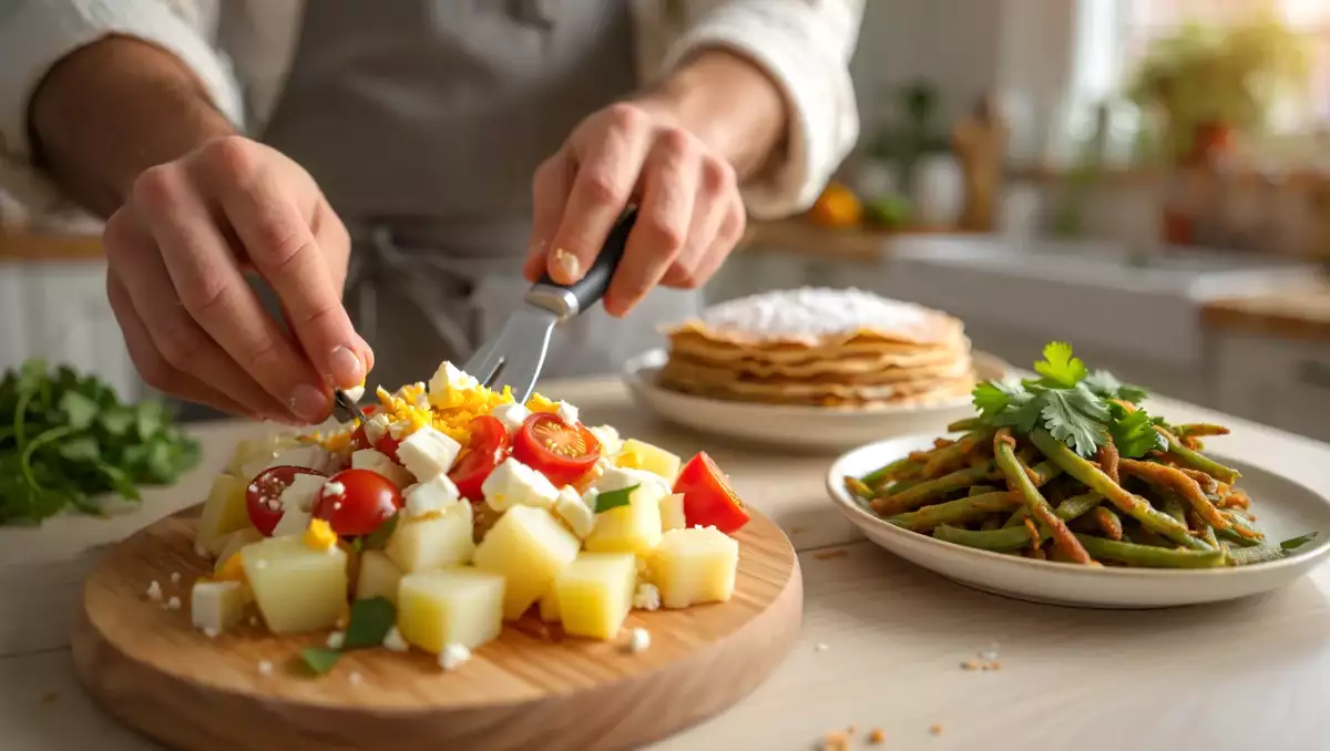 Menu diário, 6 de julho: delícias de feijão-verde, salada refrescante e crepes de baunilha
