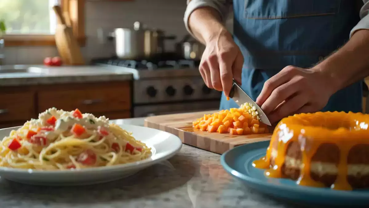 Menu diário, 24 de julho: tártaro de presunto e melão, macarrão com stracciatella e bolo gelado de laranja