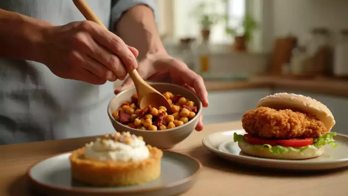 Menu do dia, 30 de julho: grão-de-bico com chouriço, hambúrguer de frango coreano e bolo gelado de coco