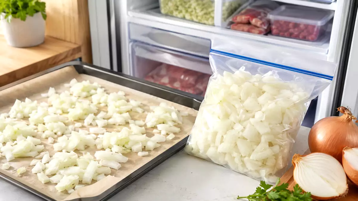 Como conservar cebolas já cortadas no freezer: o passo simples que evita odores e gelo