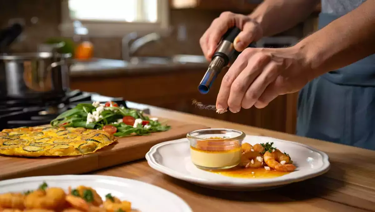 Menu diário, 11 de agosto: Camarão frito, Tortilla espanhola e Tarte de creme brûlée
