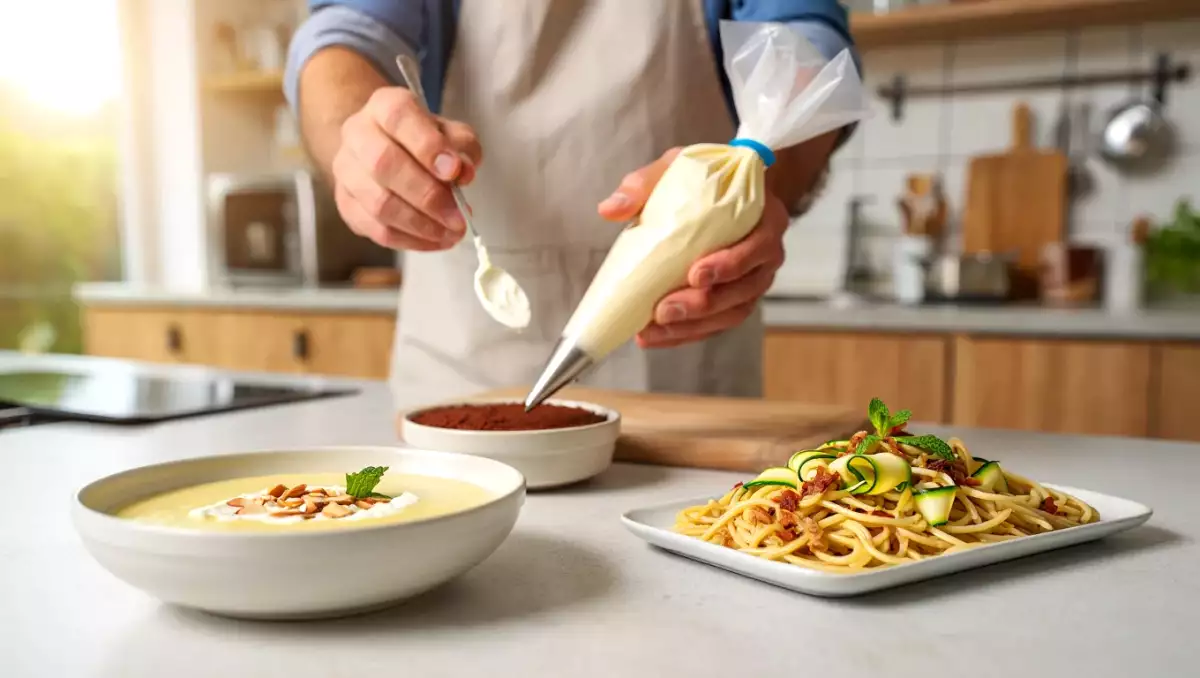 Menu do dia, 26 de agosto: sopa fria de amêndoas, esparguete com curgete e tiramisu de morango