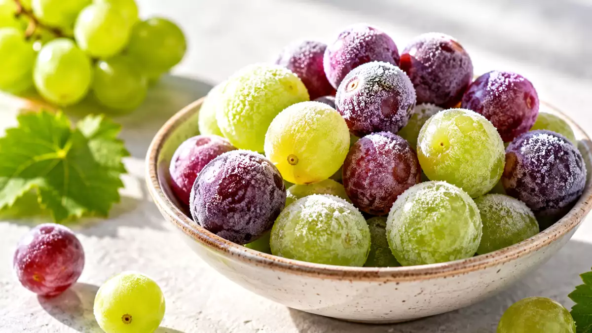 Você já tentou congelar uvas? Essa dica legal transforma a fruta em um lanche irresistível