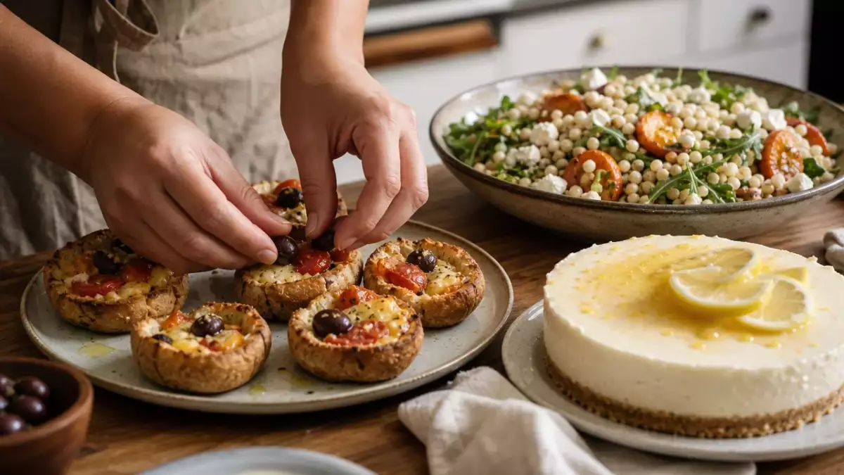 Menu diário, 2 de setembro: cestinhas rústicas, salada de cuscuz pérola e cheesecake de limão