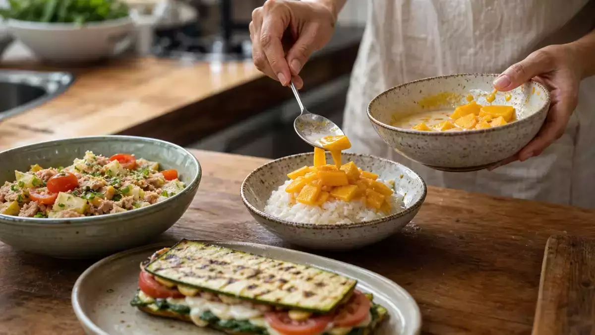 Menu diário, 4 de setembro: salada refrescante, sanduíche saudável e sobremesa tailandesa