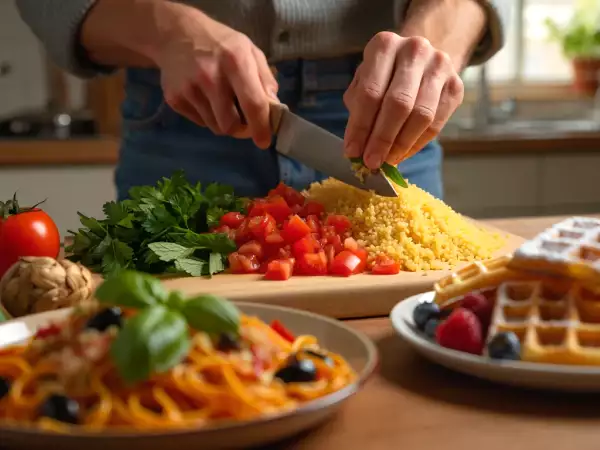 Menu do dia, 3 de Junho: tabule refrescante, macarrão saboroso e waffles crocantes