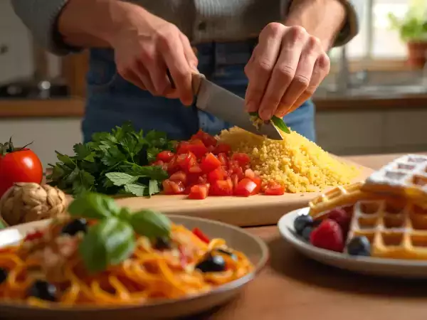 Menu do dia, 3 de Junho: tabule refrescante, macarrão saboroso e waffles crocantes
