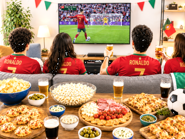 Entre um golo e outro, estes 20 aperitivos podem ser o motivo de ninguém querer sair do sofá