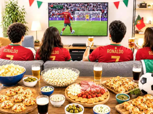 Entre um golo e outro, estes 20 aperitivos podem ser o motivo de ninguém querer sair do sofá