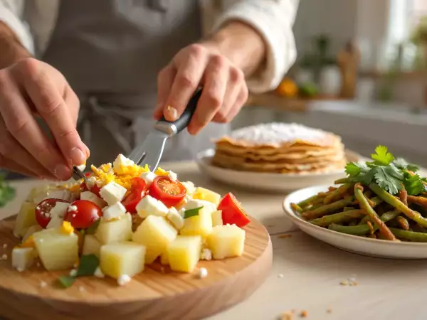Menu diário, 6 de julho: delícias de feijão-verde, salada refrescante e crepes de baunilha