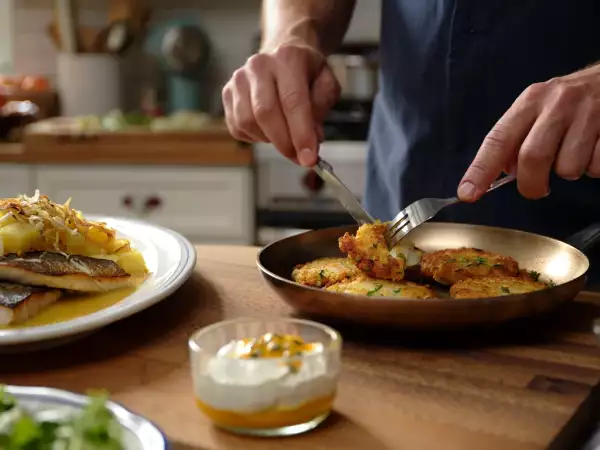 Menu do dia, 12 de julho: pataniscas de bacalhau, truta grelhada e semifrio de maracujá para um almoço equilibrado