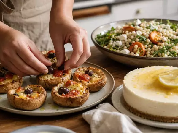 Menu diário, 2 de setembro: cestinhas rústicas, salada de cuscuz pérola e cheesecake de limão