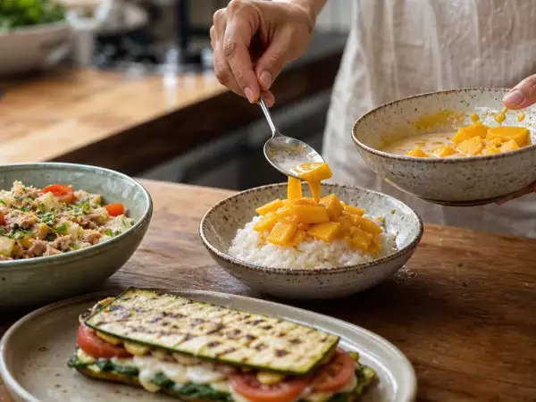 Menu diário, 4 de setembro: salada refrescante, sanduíche saudável e sobremesa tailandesa
