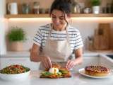 Artigos: Menu do dia, 20 de Maio: delícias de ovo mollet, salada de espelta e clafoutis de cereja