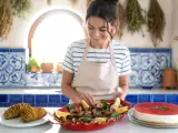 Artigos: Menu do dia, 21 de Maio: Batata hasselback, carne de porco à alentejana e cheesecake de morango