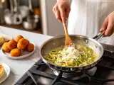 Artigos: Menu do dia, 25 de junho: lulas fritas, carbonara de curgete e torta de creme brûlée