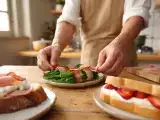 Artigos: Menu do dia, 26 de junho: Delícias de feijão verde, sanduíche gourmet e ichigo sando