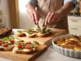 Artigos: Menu do dia, 5 de julho: delícias de bruschetta, bacalhau e bolo de cereja