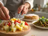 Artigos: Menu diário, 6 de julho: delícias de feijão-verde, salada refrescante e crepes de baunilha