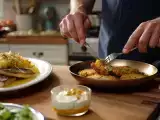 Artigos: Menu do dia, 12 de julho: pataniscas de bacalhau, truta grelhada e semifrio de maracujá para um almoço equilibrado