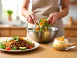 Artigos: Menu do dia, 6 de agosto: salada magnífica de verão, carne desfiada e doce de natas