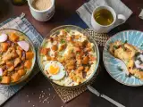 Artigos: Menu diário, 10 de setembro: batata doce gratinada, ovos fritos com mel e bolo mármore