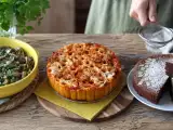 Artigos: Menu diário, 30 de setembro: cogumelos salteados, timballo de rigatoni e torta caprese