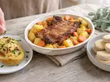 Artigos: Menu diário, 19 de outubro: batata recheada, entrecosto com laranja e alfajores de doce de leite