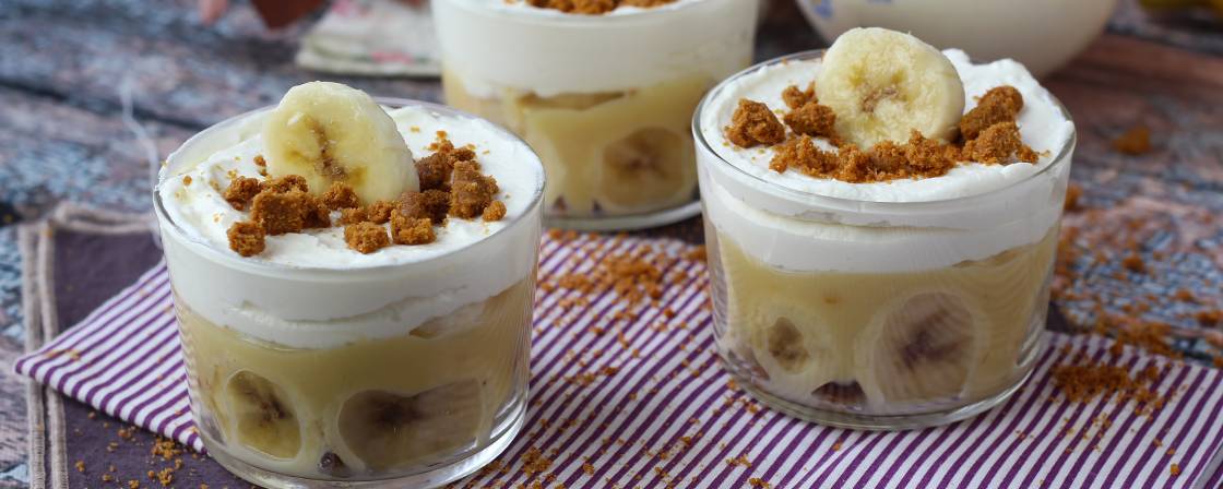 Copinhos de banoffee, para fãs de banana e caramelo!