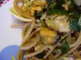 Receita Esparguete integral com mistura de marisco e molho de alho e salsa
