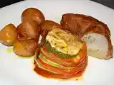 Receita Lombinho assado no forno com batatinhas e mil folhas de legumes