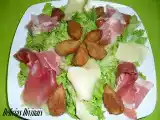 Receita Salada de figos panados com presunto e queijo