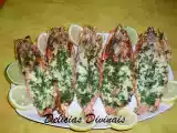 Receita Camarão tigre grelhado com molho verde