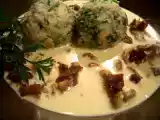 Receita Semmelknödel com molho de cogumelos
