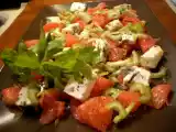 Receita Salada de grapefruit com gorgonzola e salsão