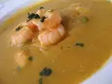 Receita Creme de abóbora com camarão