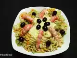 Receita Fusili colorida com salmão