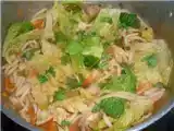 Receita Massa meada da melaneza com frango do campo e lombardo
