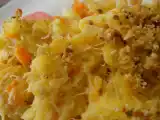 Receita Bacalhau cremoso no forno com crocante de broa aromatizada