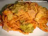 Receita Talharim de beterraba ao molho de brócolis