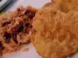 Receita Pataniscas de bacalhau com arroz de feijão