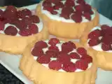 Receita Tarteletes de creme de queijo e framboesas