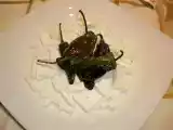 Receita Pimentos padrón com queijo feta