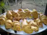 Receita Mini croissants folhados de queijo e fiambre