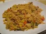 Receita Pseudo risotto de berbigão com macedónia de legumes