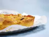 Receita Tarte de pêssego com chuva