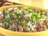 Receita Arroz com couve e linguiça